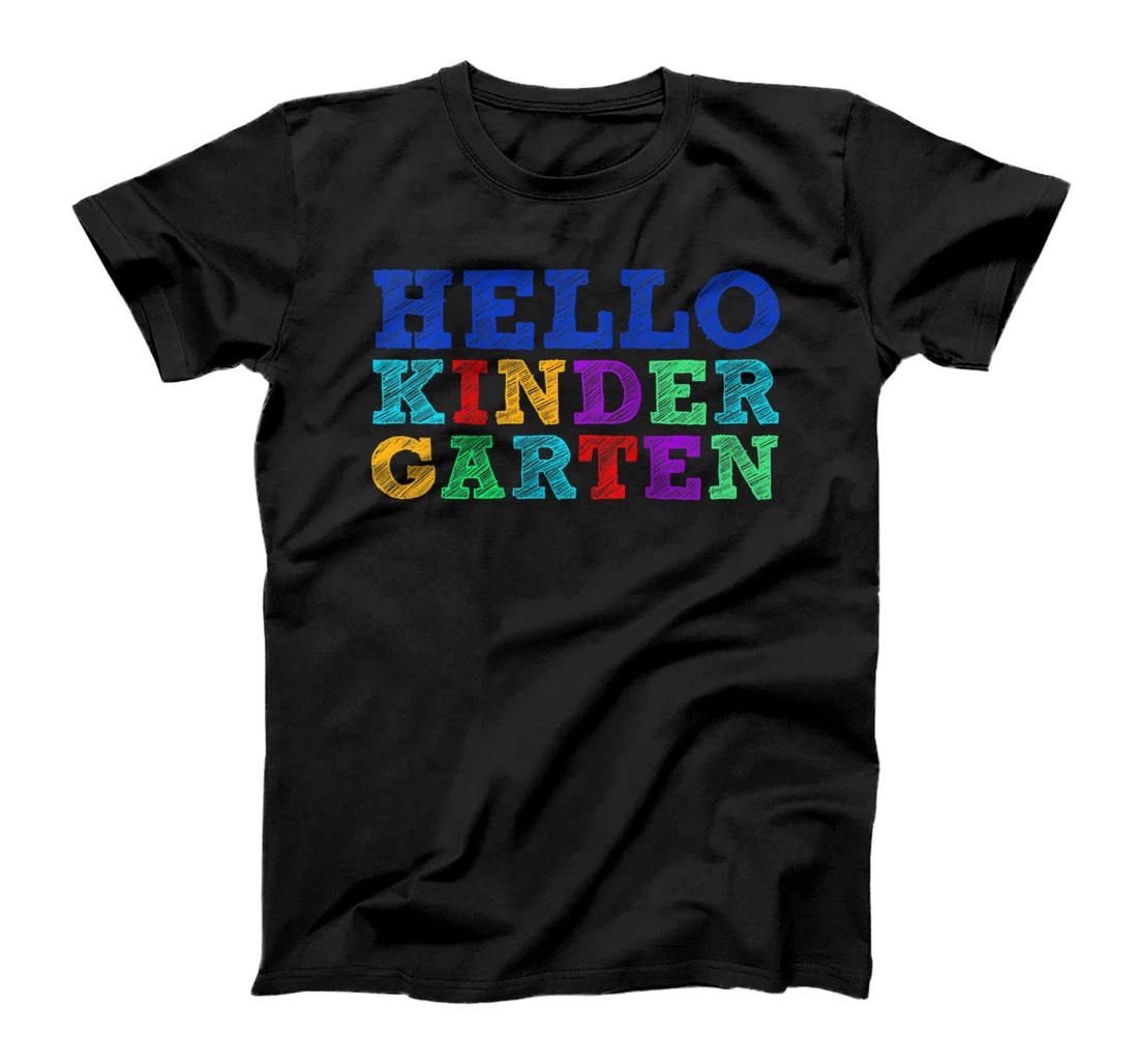 Personalized Womens HELLO KINDERGARTEN Funny First Day Back to School Teacher T-Shirt, Women T-Shirt