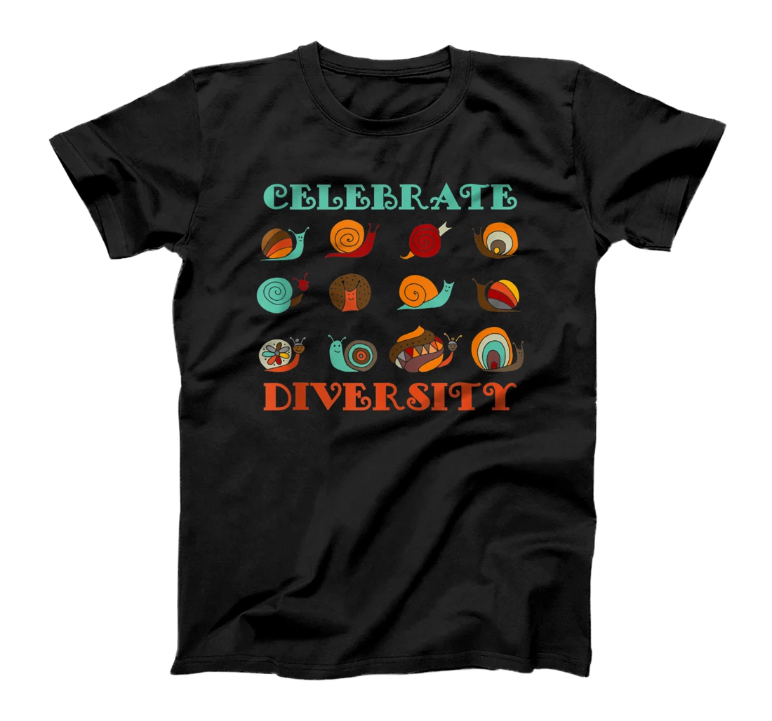 Personalized Celebrate Diversity | Garden Cottagecore Apparel Cute Snail T-Shirt, Women T-Shirt
