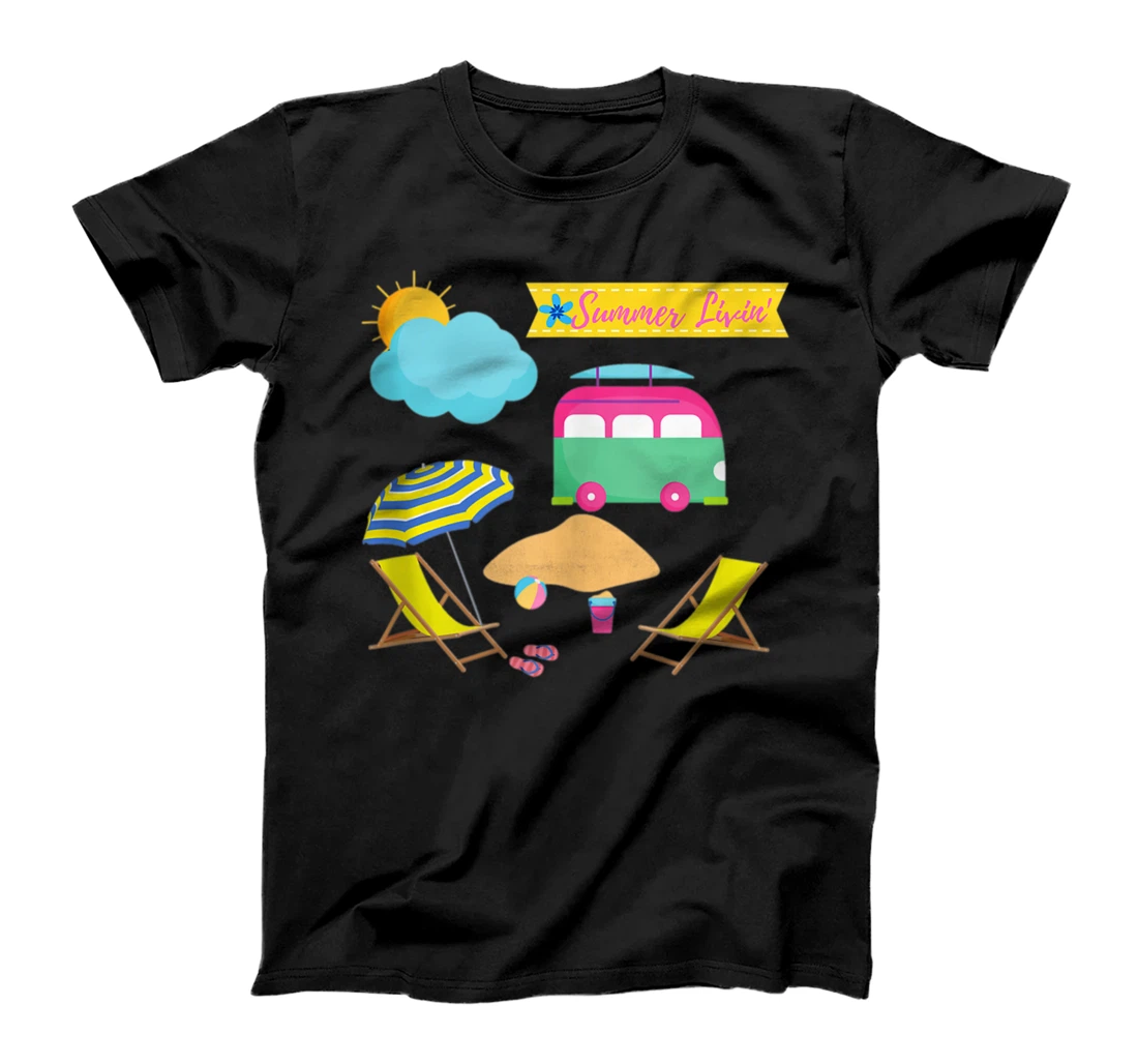 Personalized Summer Livin' Beach Sun And Sand Vacation Relaxation Fun T-Shirt, Women T-Shirt