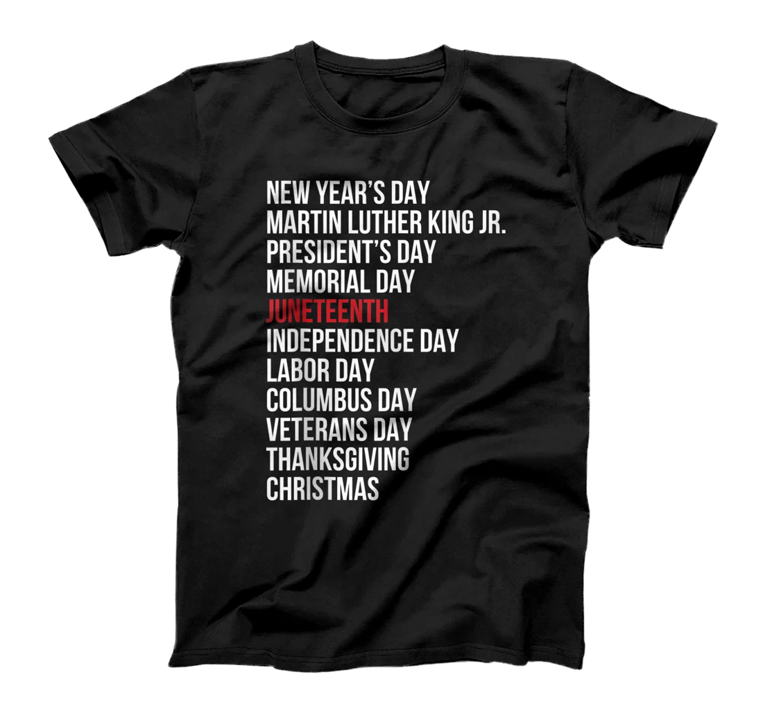 Personalized Juneteenth US Federal Holiday Black Independence Day T-Shirt, Women T-Shirt