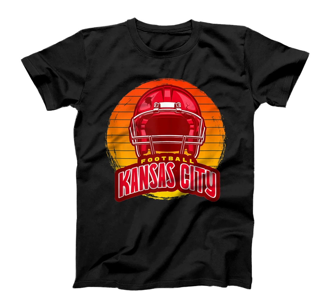 Personalized Kansas City Football Retro Helmet Chief Party Barbecue Grill T-Shirt, Women T-Shirt