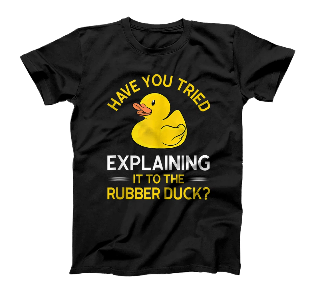 Personalized Software-Developer Programming Rubber Duck Debugging T-Shirt, Women T-Shirt