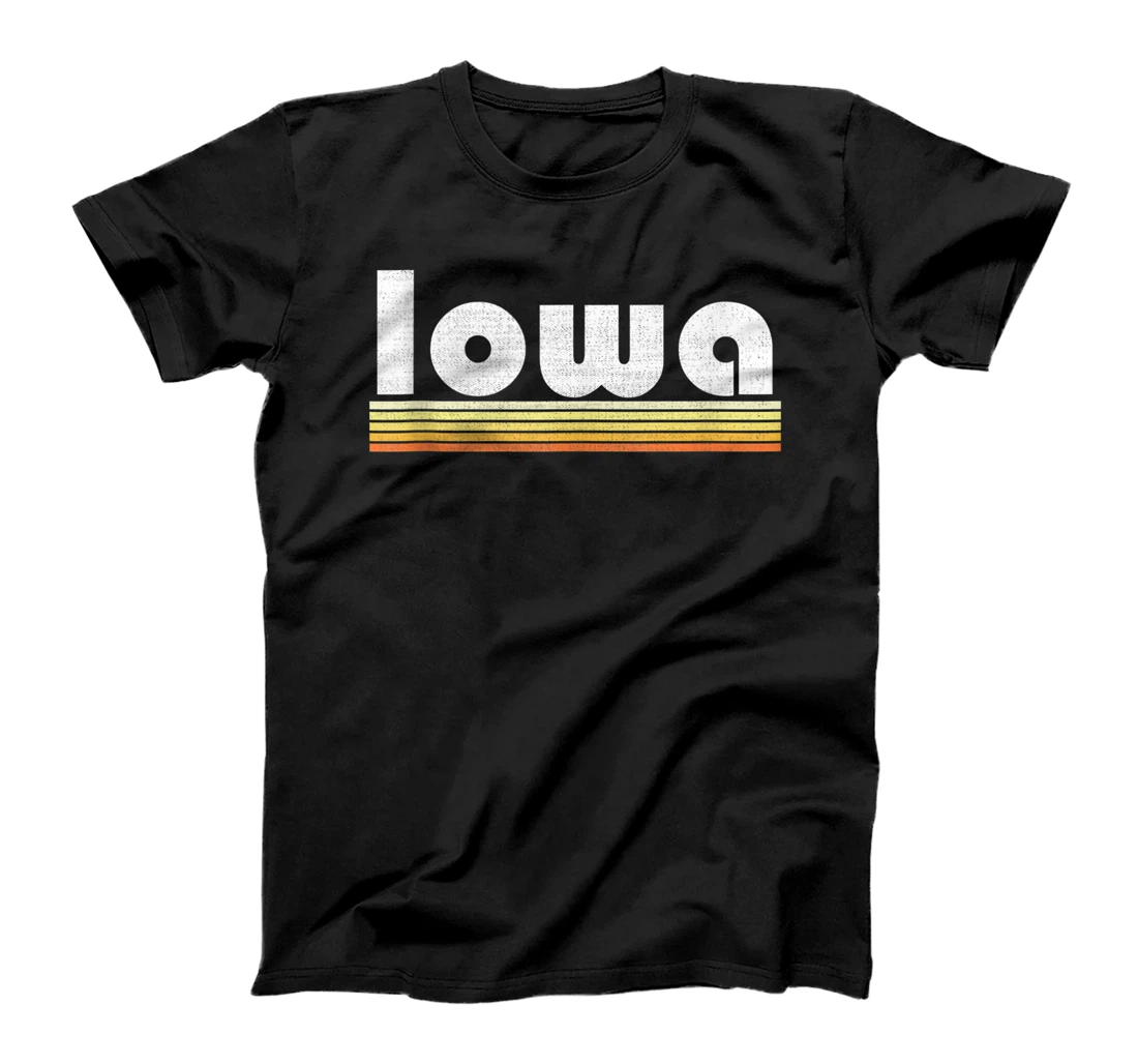 Personalized Iowa Retro Style State Vintage Pride 70s 80s 90s Home Gift T-Shirt, Women T-Shirt