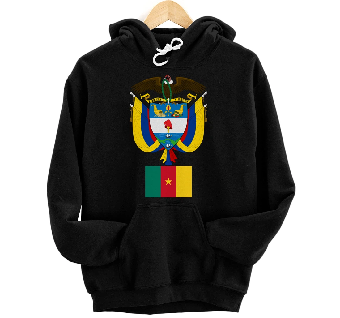 Personalized Cameroon Flag And Coat Of Arms Pullover Hoodie