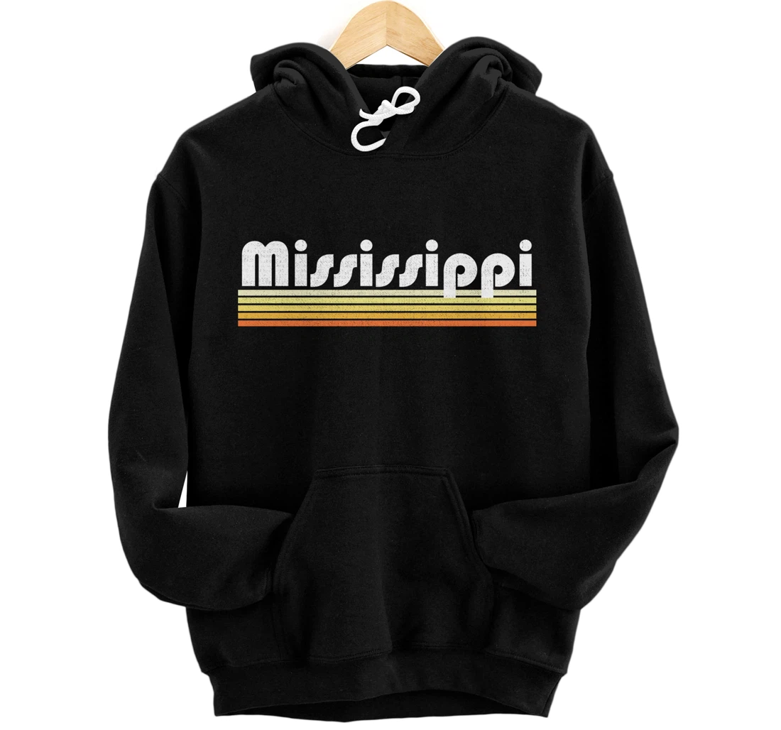 Personalized Mississippi Retro Style State Vintage Pride 70s 80s 90s Home Pullover Hoodie