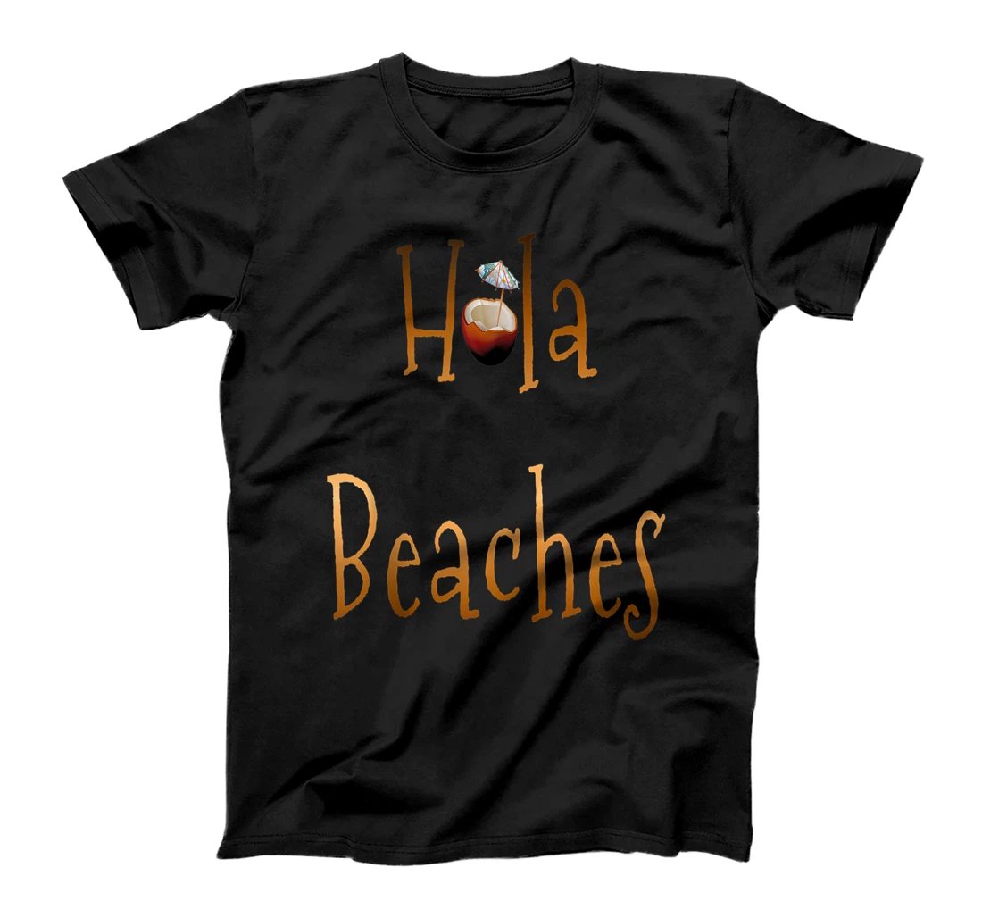 Personalized Women Men Casual Hola Beaches Vacation Summer Everyday Tank T-Shirt, Women T-Shirt