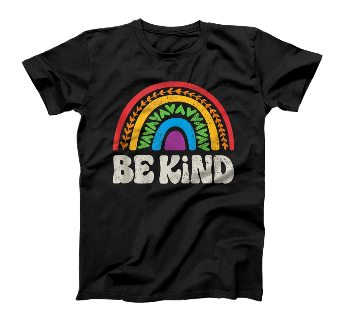 Personalized LGBTQ Be Kind Gay Pride LGBT Ally Rainbow Flag Retro Vintage T-Shirt, Women T-Shirt
