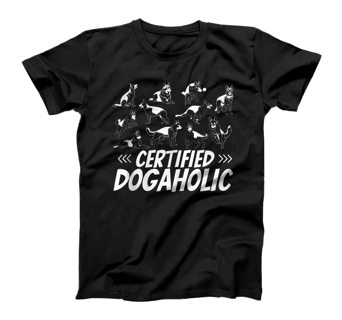 Personalized Certified Dogaholic Dog Lover T-Shirt, Women T-Shirt