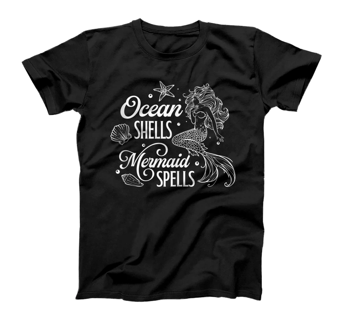 Personalized Ocean Shells and Mermaid Spells - Cute Mermaid T-Shirt, Women T-Shirt