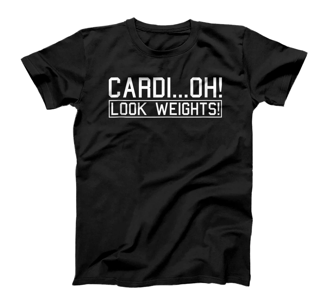 Personalized Cardio Weights Fitness Funny Gym Work-out Train Exercise T-Shirt, Women T-Shirt