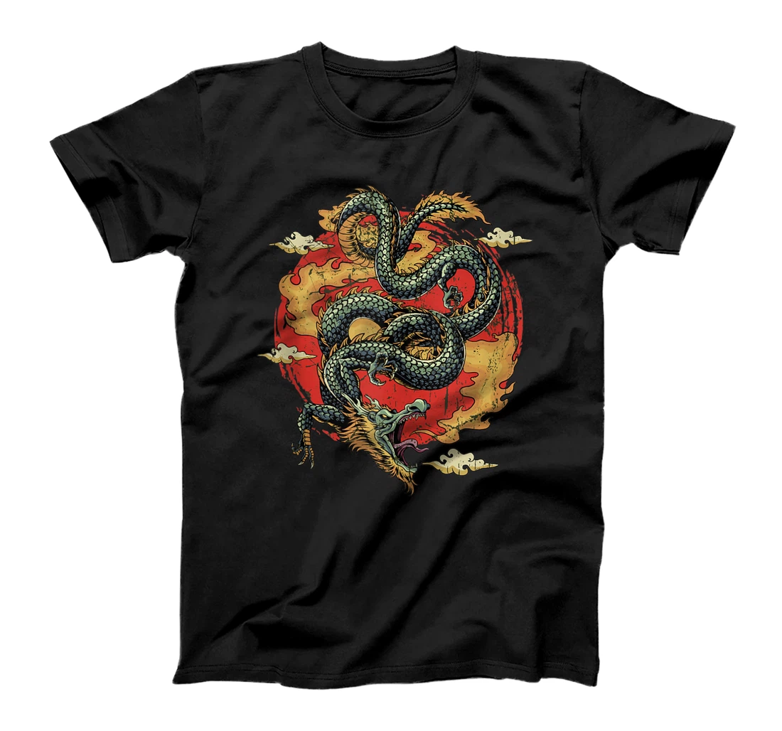 Japanese Dragon Japan Samurai warrior Anime T-Shirt, Women T-Shirt