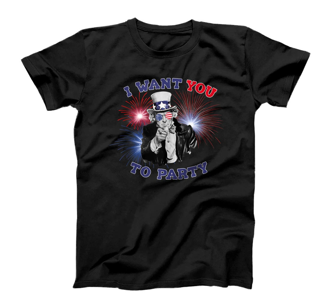 Uncle Sam Independence Day Fireworks Party July 4 Uncle Sam T-Shirt, Women T-Shirt