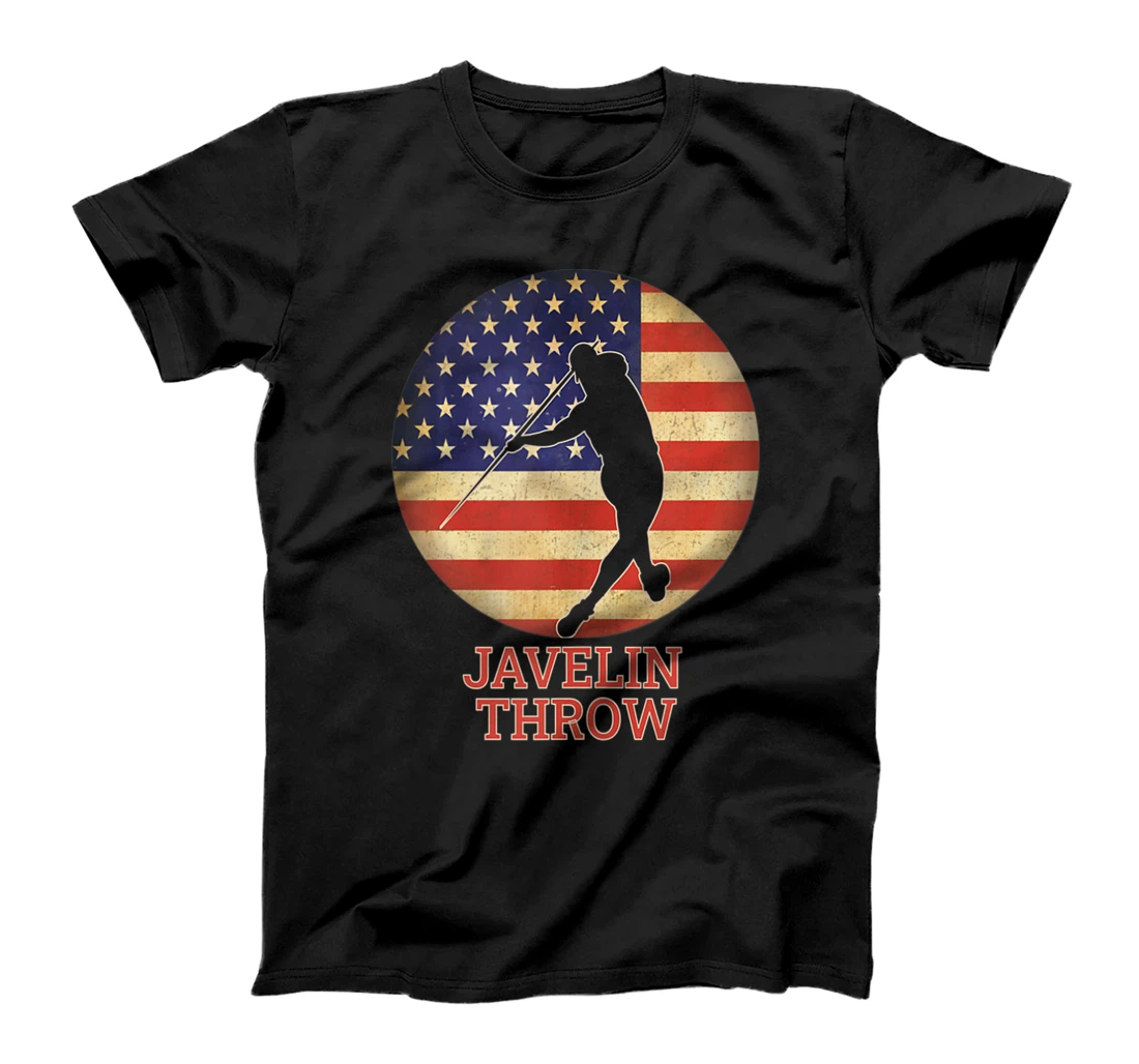 Track and Field USA Team Thrower American Flag Javelin Throw T-Shirt, Women T-Shirt