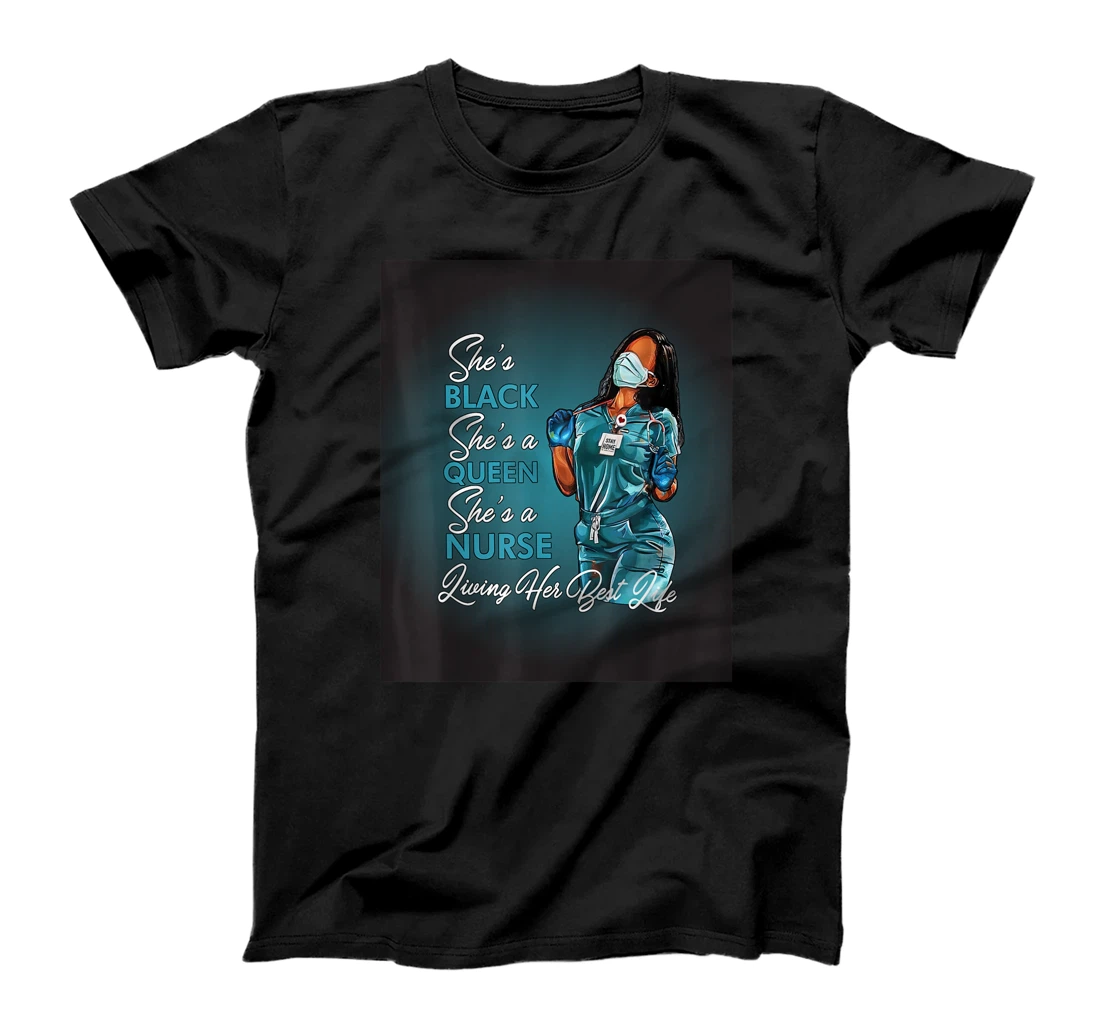 Personalized She's Black She's a Queen She's Phlebotomist Funny T-Shirt, Women T-Shirt