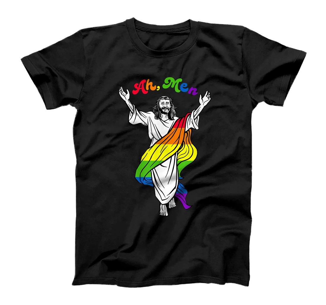 Personalized Ah, Men Jesus LGBTQ+ Funny Christian Gay Pride T-Shirt, Women T-Shirt