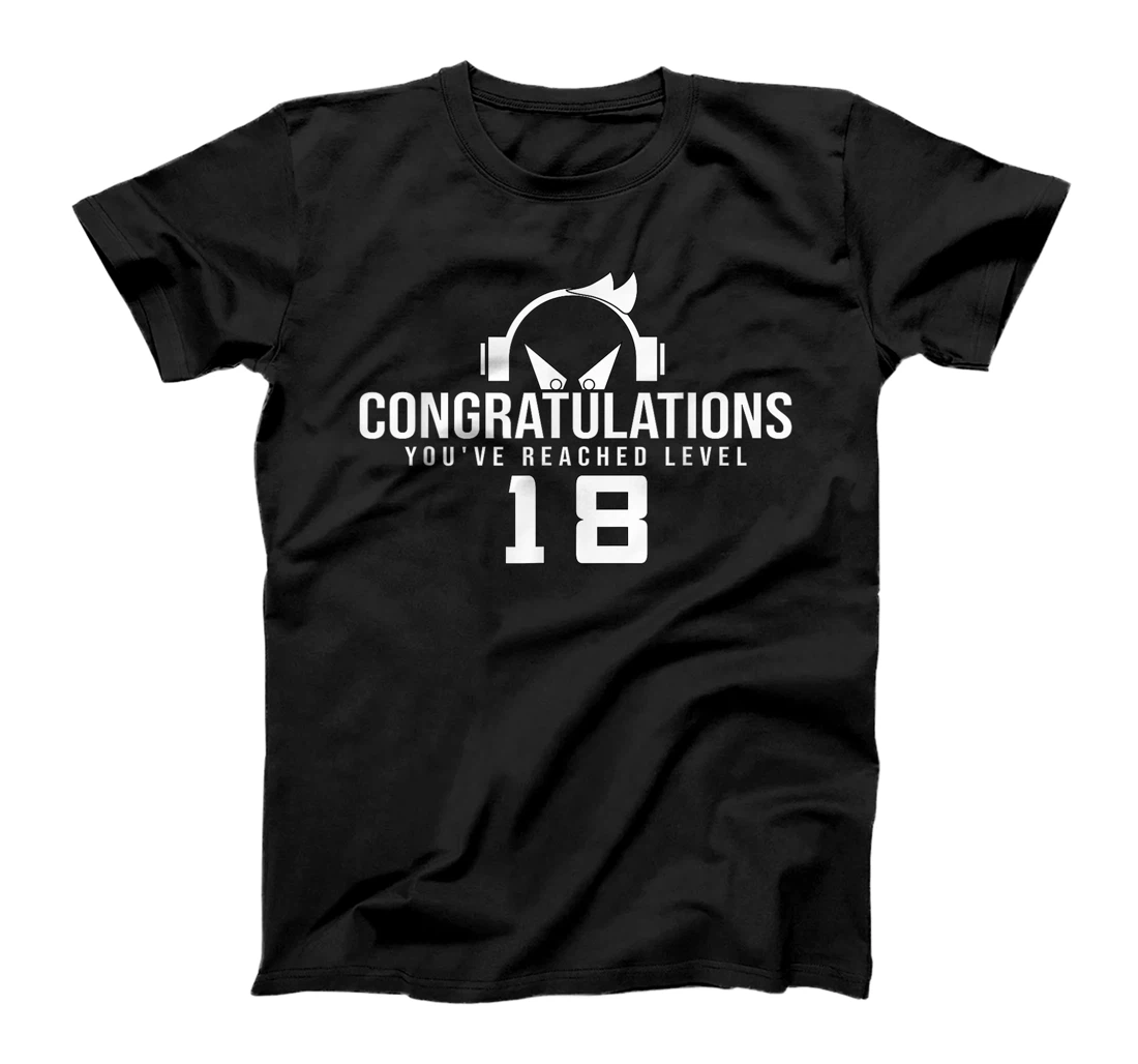 Personalized congratulations you've reached lvl 18 funny gaming T-Shirt, Kid T-Shirt and Women T-Shirt
