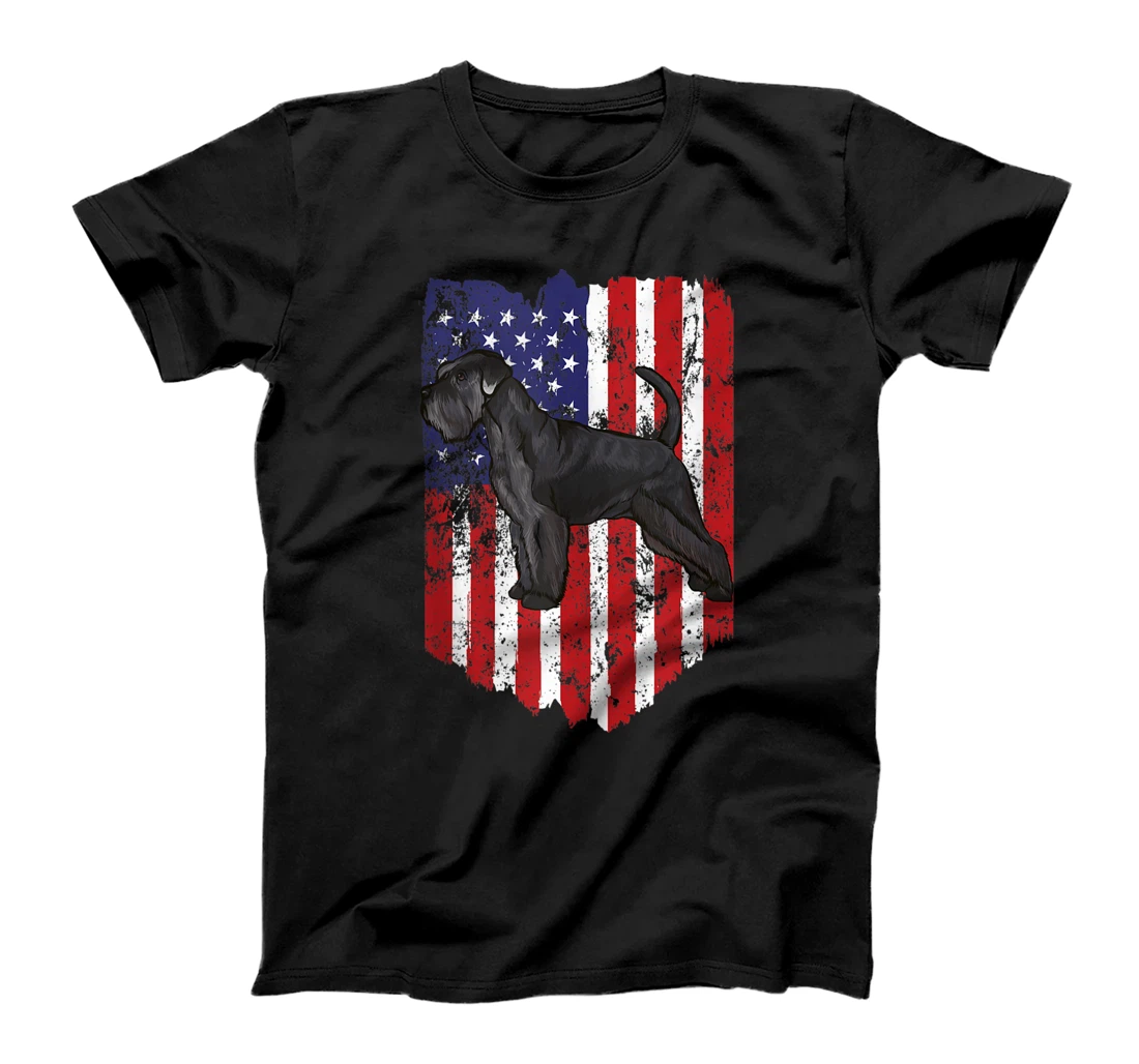 American Flag Standard Schnauzer 4th Of July USA T-Shirt, Women T-Shirt