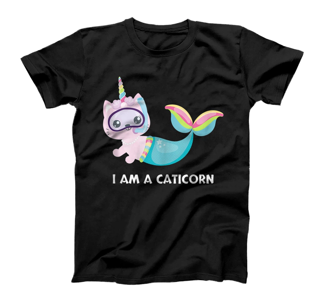 Personalized Caticorn Mermaid Cute Unicorn Cat T-Shirt, Women T-Shirt