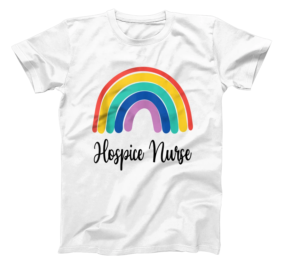 Personalized Hospice Nurse Rainbow Graduation Medical Palliative Nursing T-Shirt, Women T-Shirt