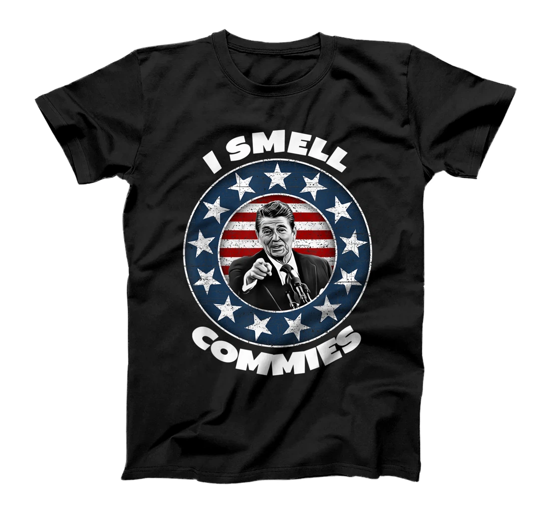 Personalized Ronald Reagan Shirt Smell Commies Republican Shirts For Men T-Shirt, Women T-Shirt