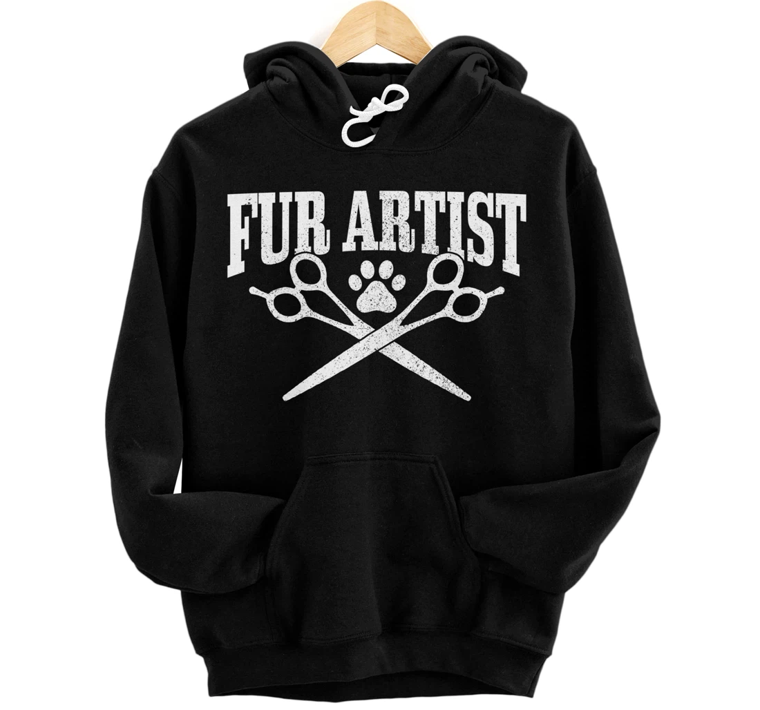 Dog Groomer Fur Artist Funny Pet Grooming Salon Pullover Hoodie