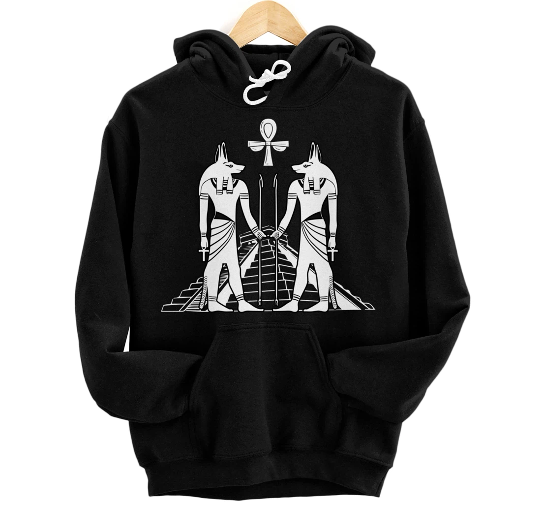 Ancient Pyramid Ankh Hieroglyphs For Historian Egyptology Pullover Hoodie