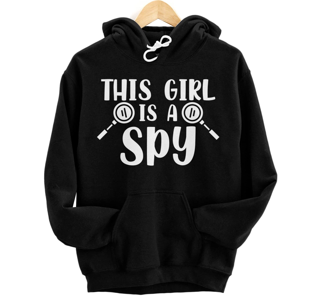 Girl Spy Costume Investigate Detective Police Investigator Pullover Hoodie