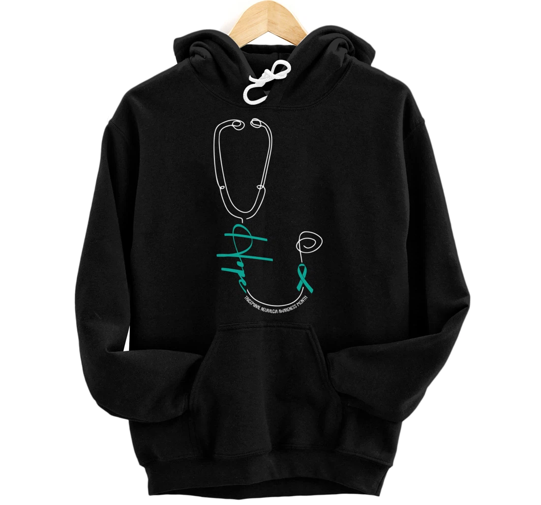 Thyroid Cancer Awareness Month Nurse Rn Stethoscope Warrior Pullover Hoodie