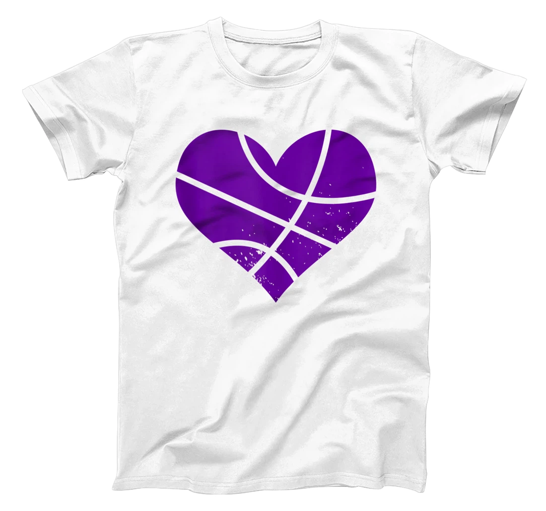 Basketball Heart Funny Basketball Player Mom T-Shirt, Women T-Shirt