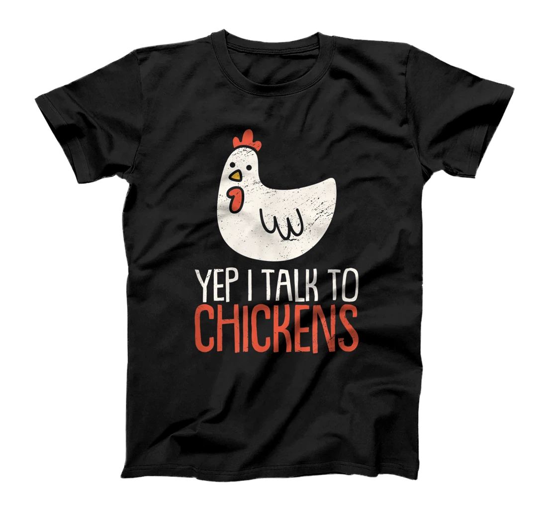 Personalized Yep I Talk To Chickens | Cute Funny Chicken T-Shirt, Kid T-Shirt and Women T-Shirt