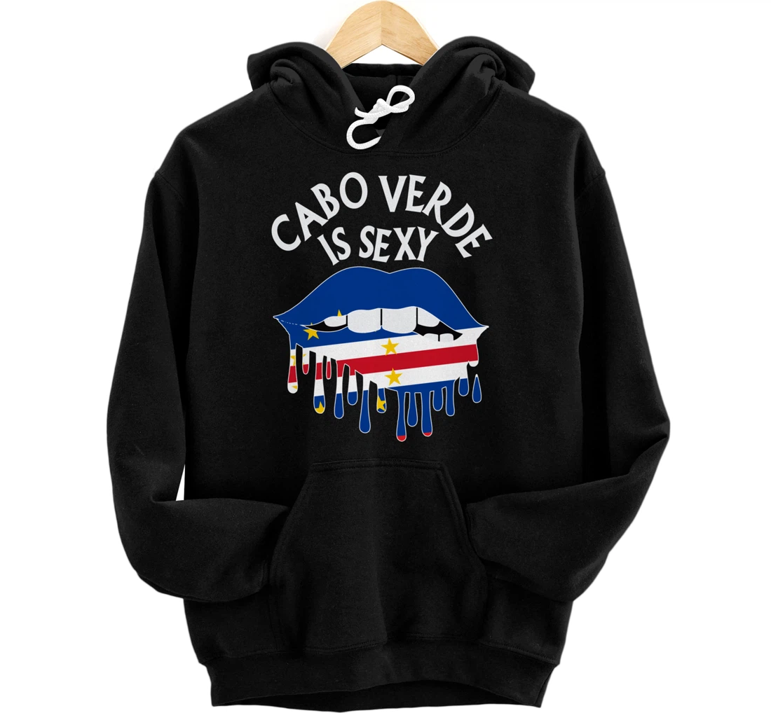 Personalized Cape Cabo Verde is Sexy CapeVerde Flag Dripping Juicy Lips Pullover Hoodie