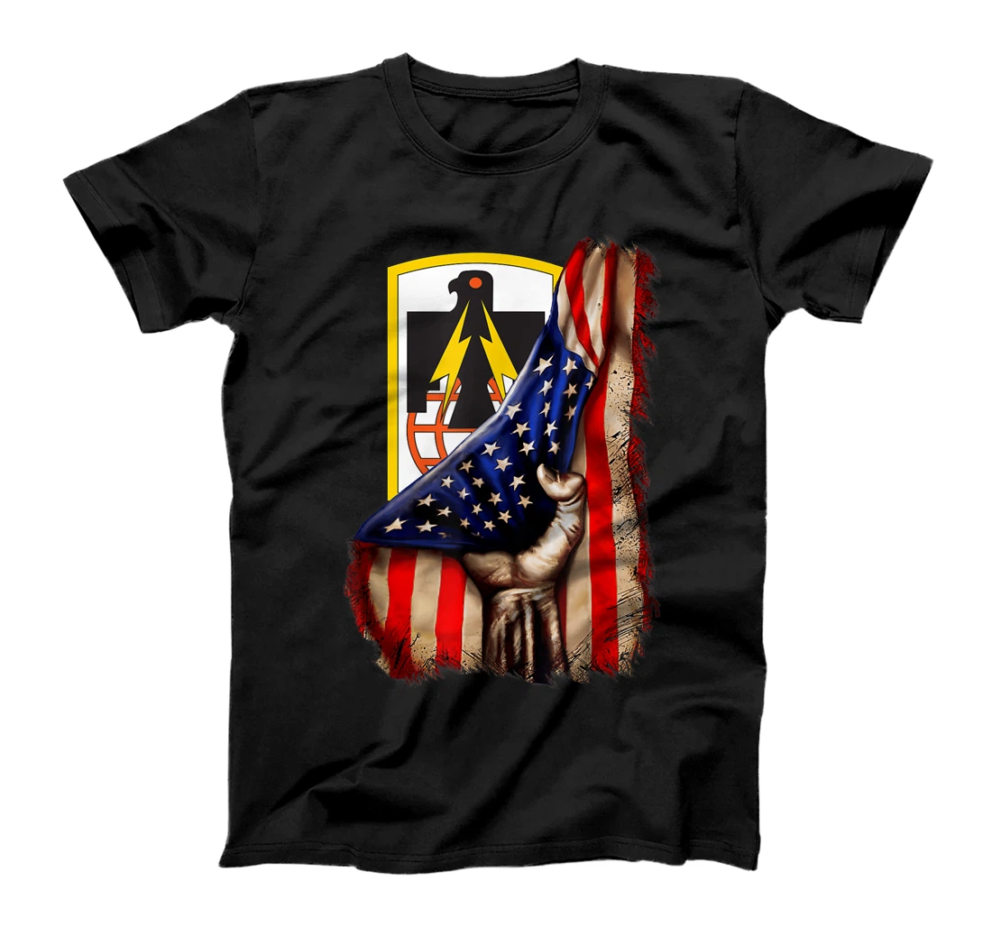 Personalized 11th Signal Brigade American Flag T-Shirt, Kid T-Shirt and Women T-Shirt