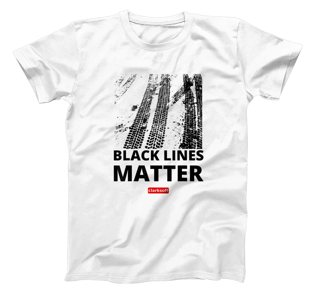 Personalized Car Lover Black Lines Matter Car Gift Blm Automobile Drift T-Shirt, Women T-Shirt