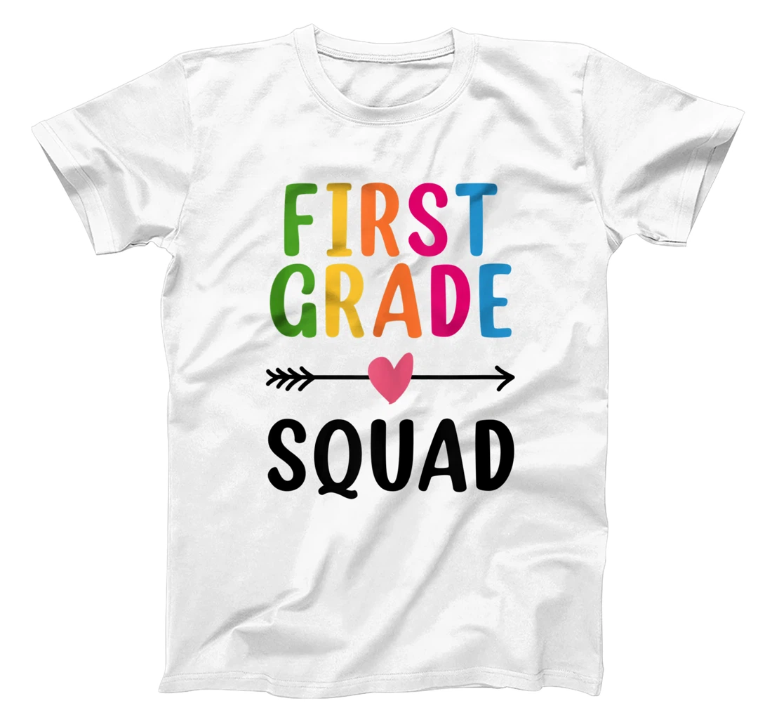 1st First Grade Squad Student Teacher Gift Back To School T-Shirt, Women T-Shirt