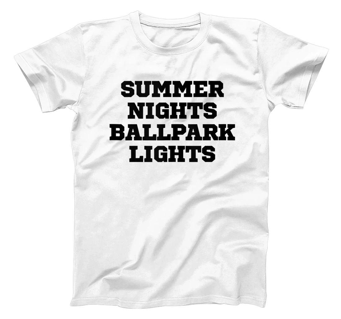 Humor Funny Summer Nights Ballpark Lights T-Shirt, Women T-Shirt