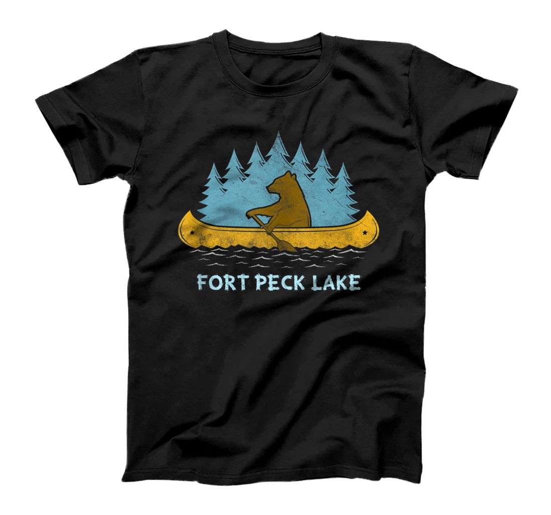 Lake Champlain lake Bear Canoe outdoor hiking camping retro T-Shirt, Women T-Shirt