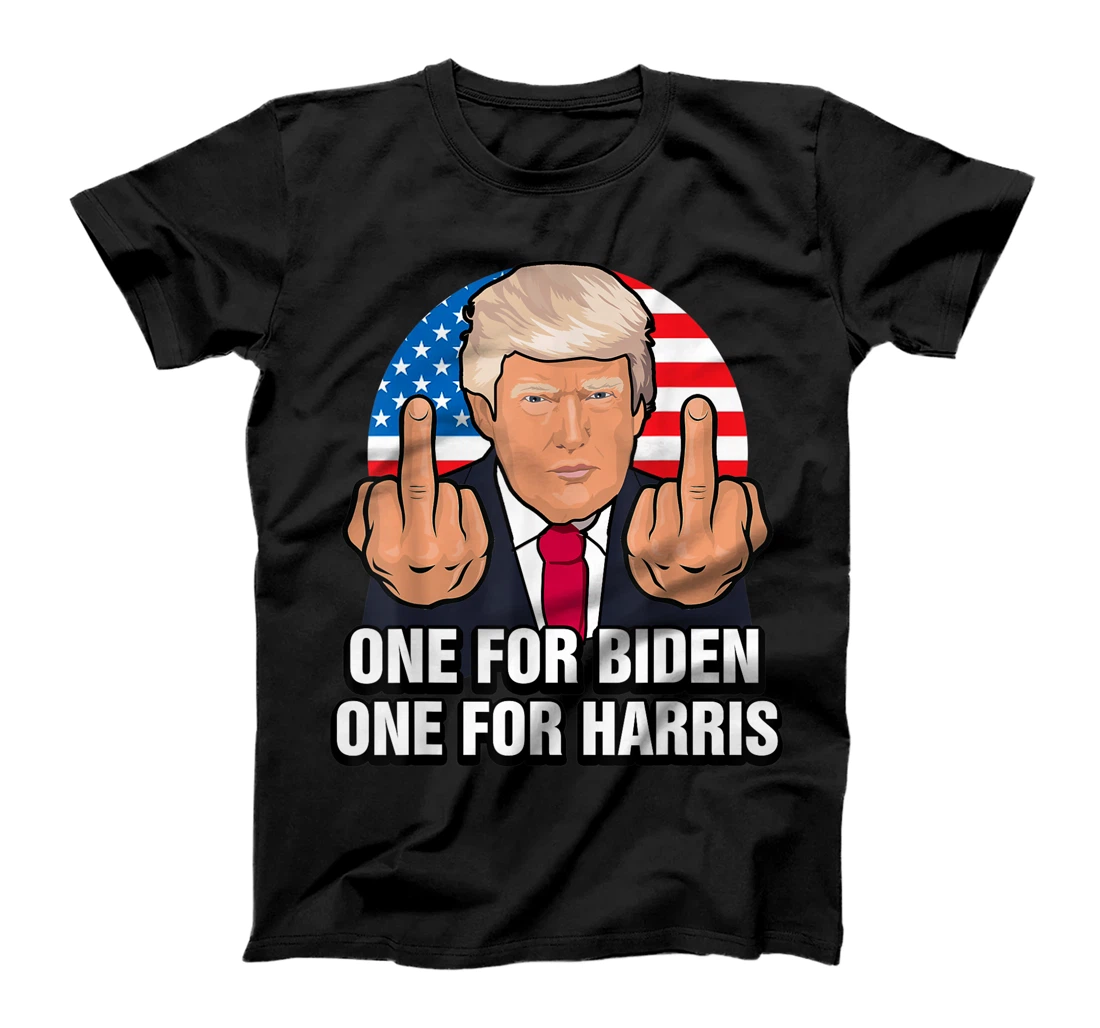 Personalized Funny Trump Screw Biden & Harris Republican American Flag T-Shirt, Women T-Shirt