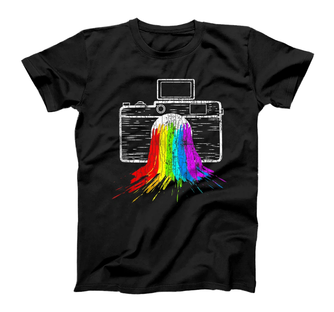 Camera Rainbow Funny Photographer Photography Graphic T-Shirt, Women T-Shirt