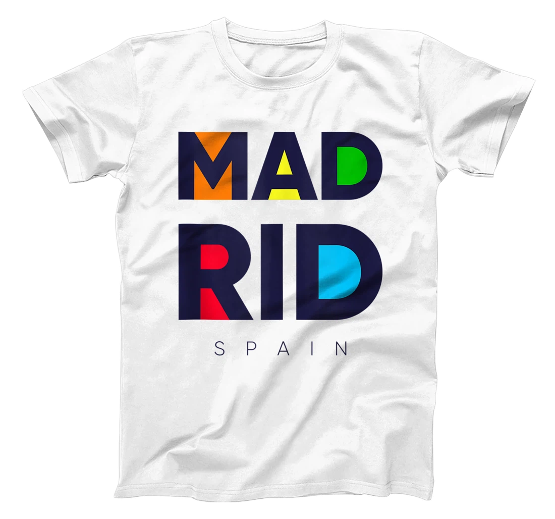 Enjoy Cool Colorful Madrid Spain Novelty Graphic Design T-Shirt, Women T-Shirt