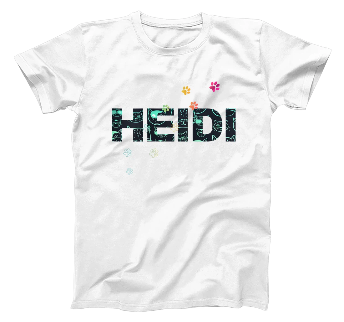 Womens Heidi - Beautiful Name with Butterlfies T-Shirt, Women T-Shirt