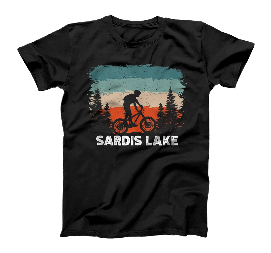 Sardis Lake Mountain biking sunset retro vintage T-Shirt, Women T-Shirt