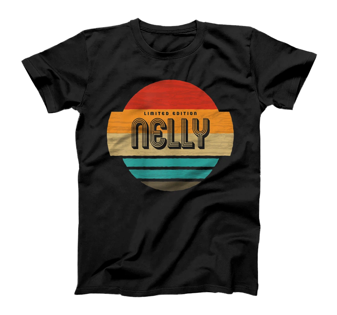 Personalized Womens Nelly Name Retro Vintage Sunset Limited Edition T-Shirt, Women T-Shirt