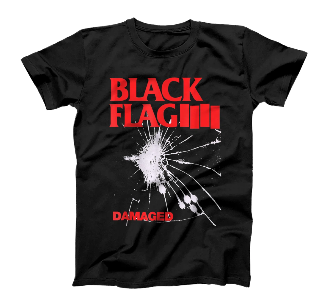 Personalized Blacks Flag Damaged T-Shirt, Women T-Shirt