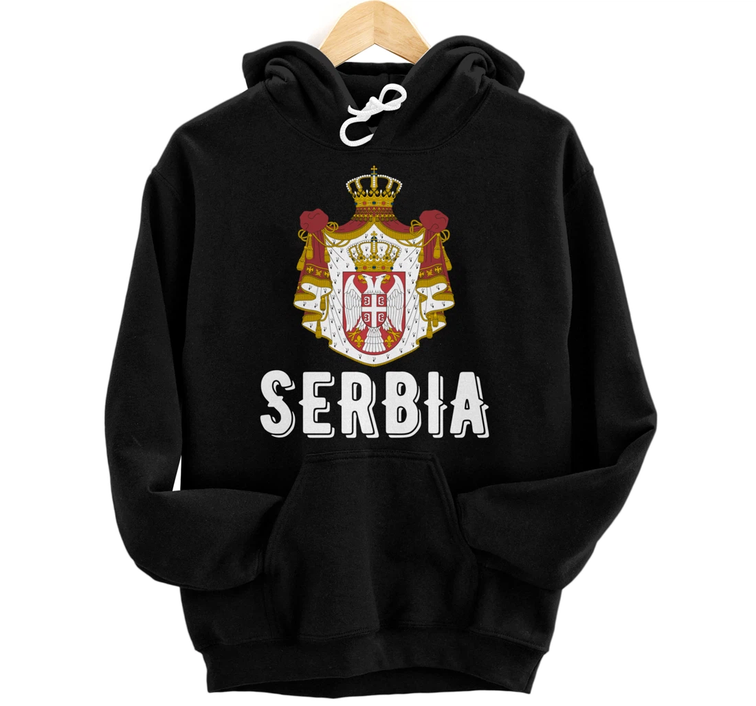 Serbia Coat Of Arms Large Pullover Hoodie