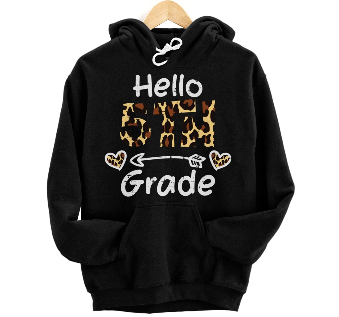 Hello 5th Fifth Grade Back First Day Of School Girls Teacher Pullover Hoodie