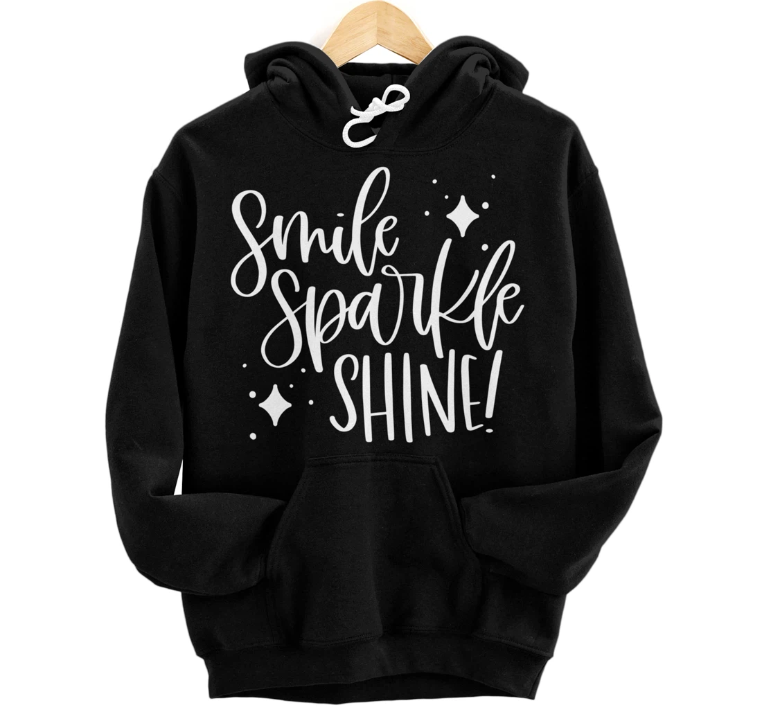 Personalized White Smile Sparkle Shine! Pullover Hoodie