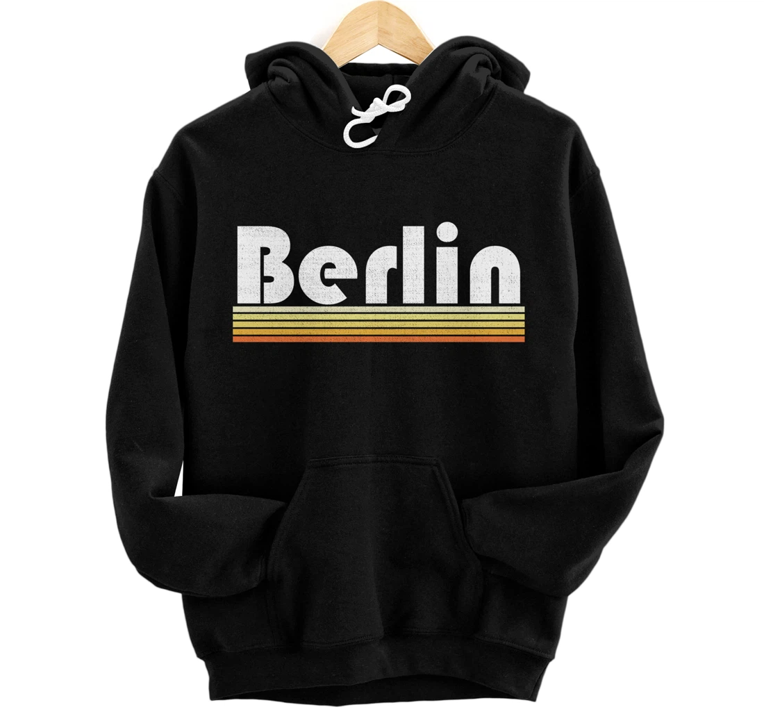 Personalized Berlin Germany Retro Style Country Vintage Pride 70s 80s Pullover Hoodie