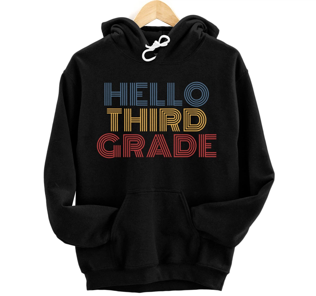 Personalized Hello 3rd Grade Teacher Students Back To School Class Pullover Hoodie