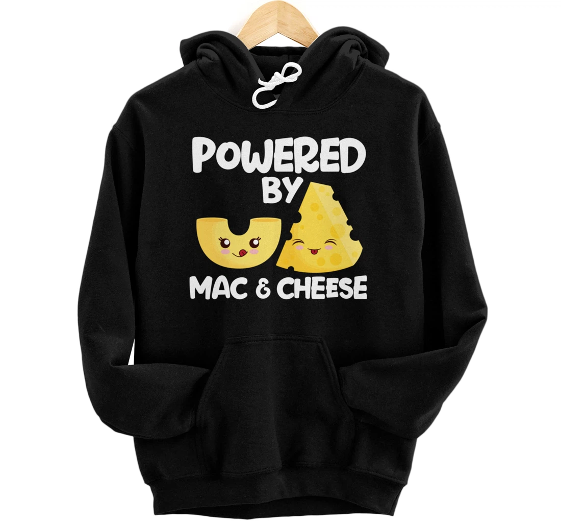 Personalized Powered By Mac And Cheese Food Lover Cheese Noodles Couple Pullover Hoodie