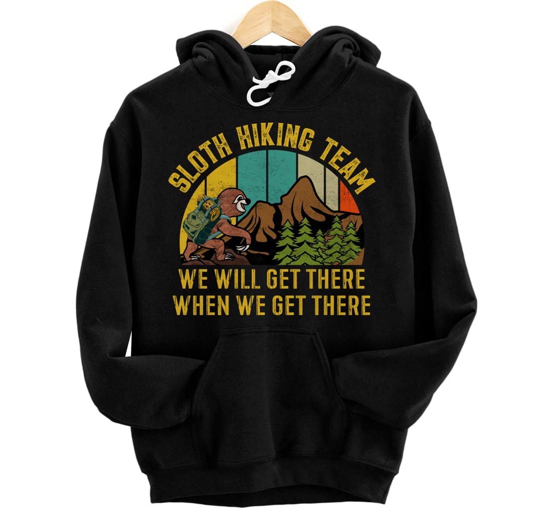 Personalized Funny Sloth Hiking Team - Cute Sloth Lover Pullover Hoodie